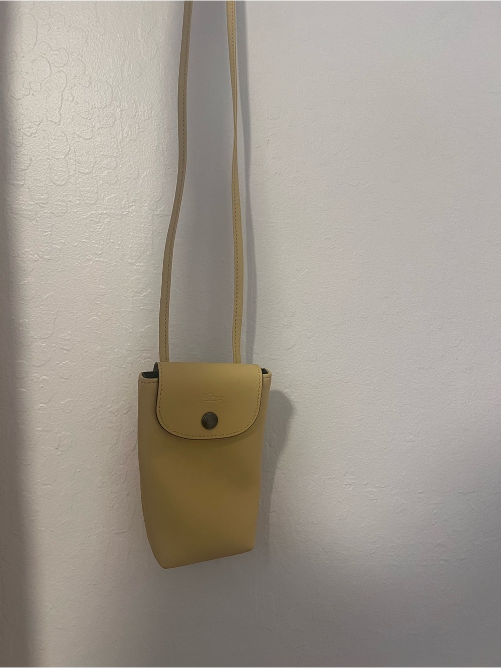 Longchamp Minimalist Yellow Crossbody Phone Bag - Women
